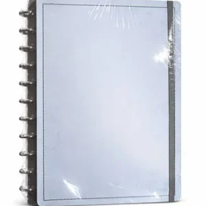 Caderno Grey Disco Reposicionável Grande G Capa Dura Disko