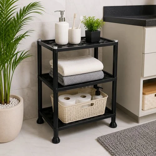Organizador Modular 3 andares em Plástico Preto