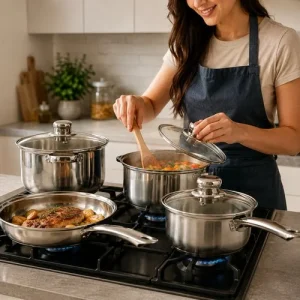Conjunto Panelas com Tampa 7 Peças – Inox