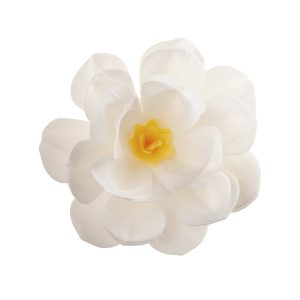 FLOR DE BOLACHA BRANCA 12CM