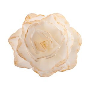 BOLACHA ARTÍSTICA ROSA COR DOURADA 12CM