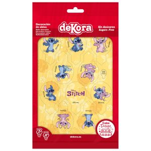 BLISTER 20 DECORAÇÕES DE OBREIA STITCH E ANGEL  6,5X4CM A5