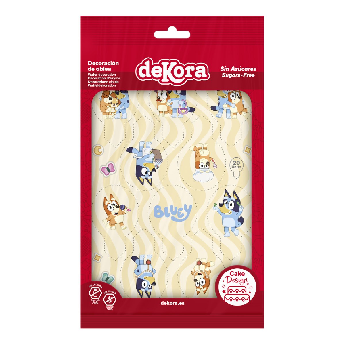 BLISTER 20 DECORAÇÕES DE OBREIA  BLUEY 6,5X4CM A5