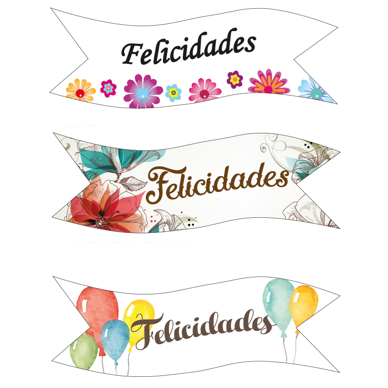 BANDEIRAS EM HÓSTIA FELICIDADES