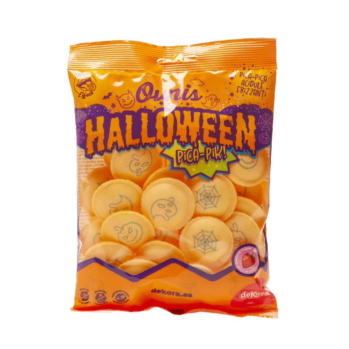 UFOS HOSTIA RECHEADOS COM PICA PICA TATUAGEM HALLOWEEN 39GR
