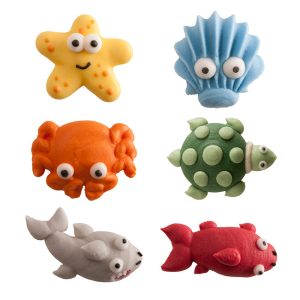 AZUCAR 3D ANIMALES DEL MAR 2,5 CM X 2,7 CM
