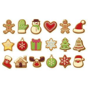 DECORAÇÃO DE AÇÚCAR MACIO 2D NATAL 18 MODELOS 3.1 X 3.6 CM