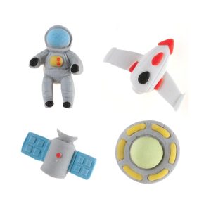 DECORAÇÃO DE AÇÚCAR 2D ESPAÇO E ASTRONAUTAS