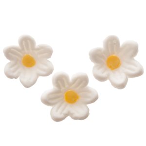 FLOR DE AÇÚCAR PRIMAVERA BRANCA 2 CM