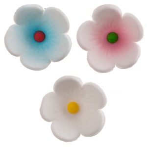 DECORAÇÃO AÇÚCAR FLOR DO BOSQUE 3 CORES Ø 2,5 CM