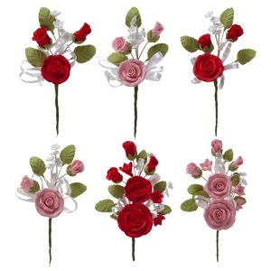 RAMO INDIVIDUAL DECORAÇÃO AÇÚCAR ROSA-VERMELHO