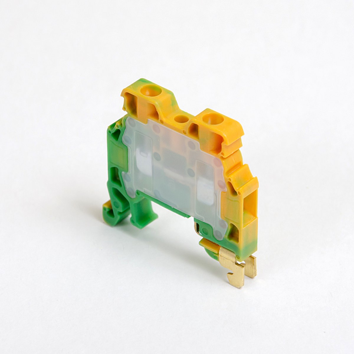 ONKA 2,5mm2 PE Bloco de terminais com conetor para carril de parafuso Terminal para carril de DIN 2-fios cinzento, 1010219