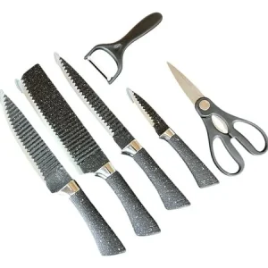 Jogo Facas 6 Peças Inox Cabo Ergonômico Completo