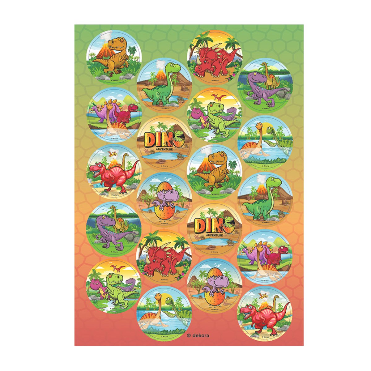 MINI DISCOS COMESTÍVEIS DINOSSAURO Ø 3.4CM ZERO