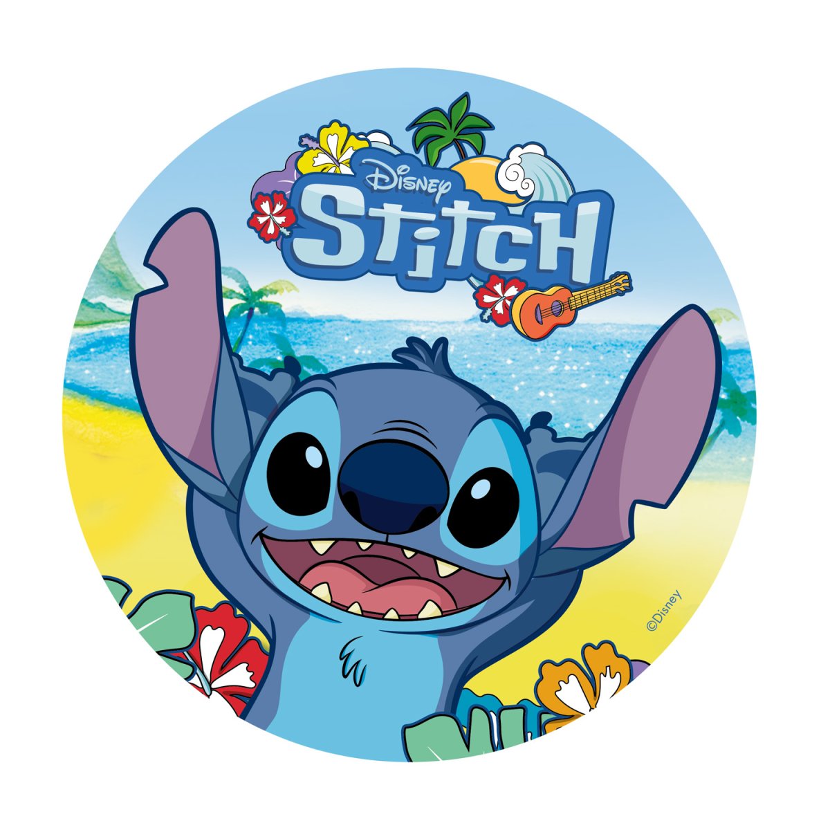 DISCOS COMESTIVELS BOLOS STITCH 20CM