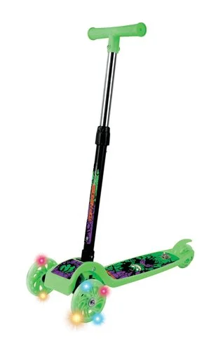 Patinete Bomb-Hero Infantil 3 Rodas e com Luz LED – Verde