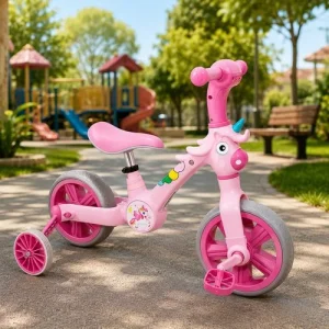 Bicicleta infatil com rodinha unicórnio – Rosa