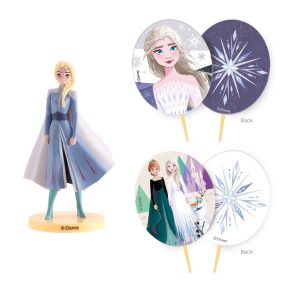 KIT PVC COM TOPPERS FROZEN 2 ELSA PARA DECORAR BOLOS