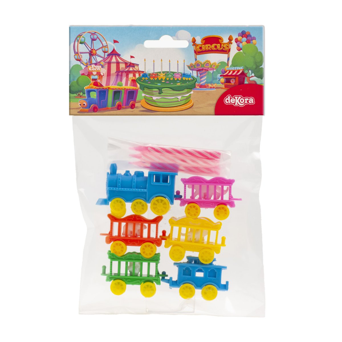 KIT PVC RETAIL CIRCO COM 10 VELAS PARA DECORAR BOLOS