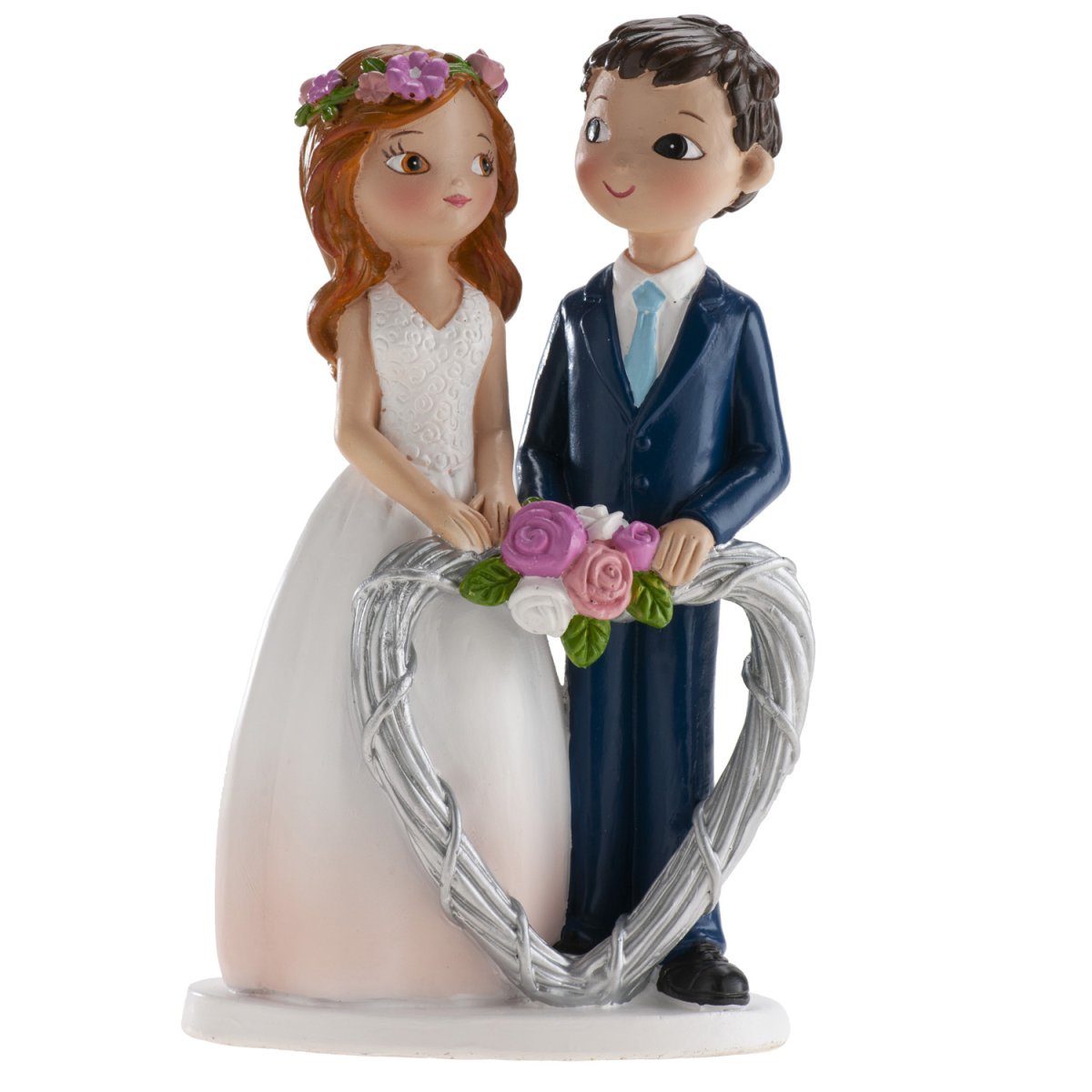 PARES DE CASAMENTO CORAÇÃO 16CM