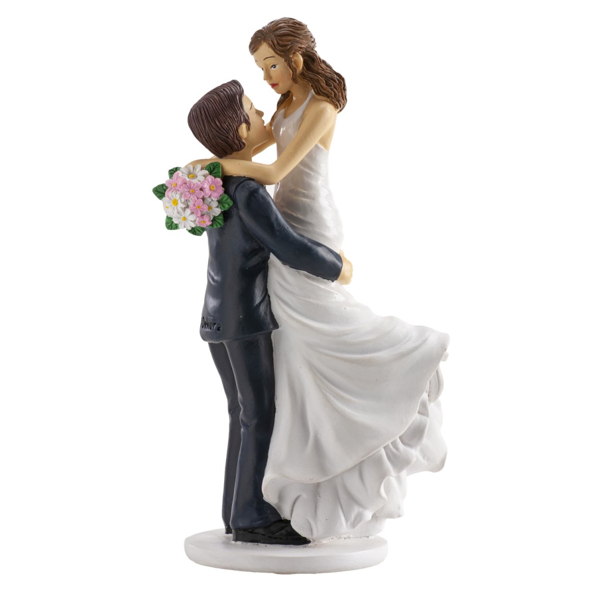 CASAL DE NOIVOS DE BRAÇOS DADOS 18CM