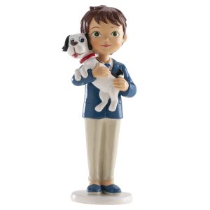 COMUNHÃO MENINO COM CÃO 16,5CM