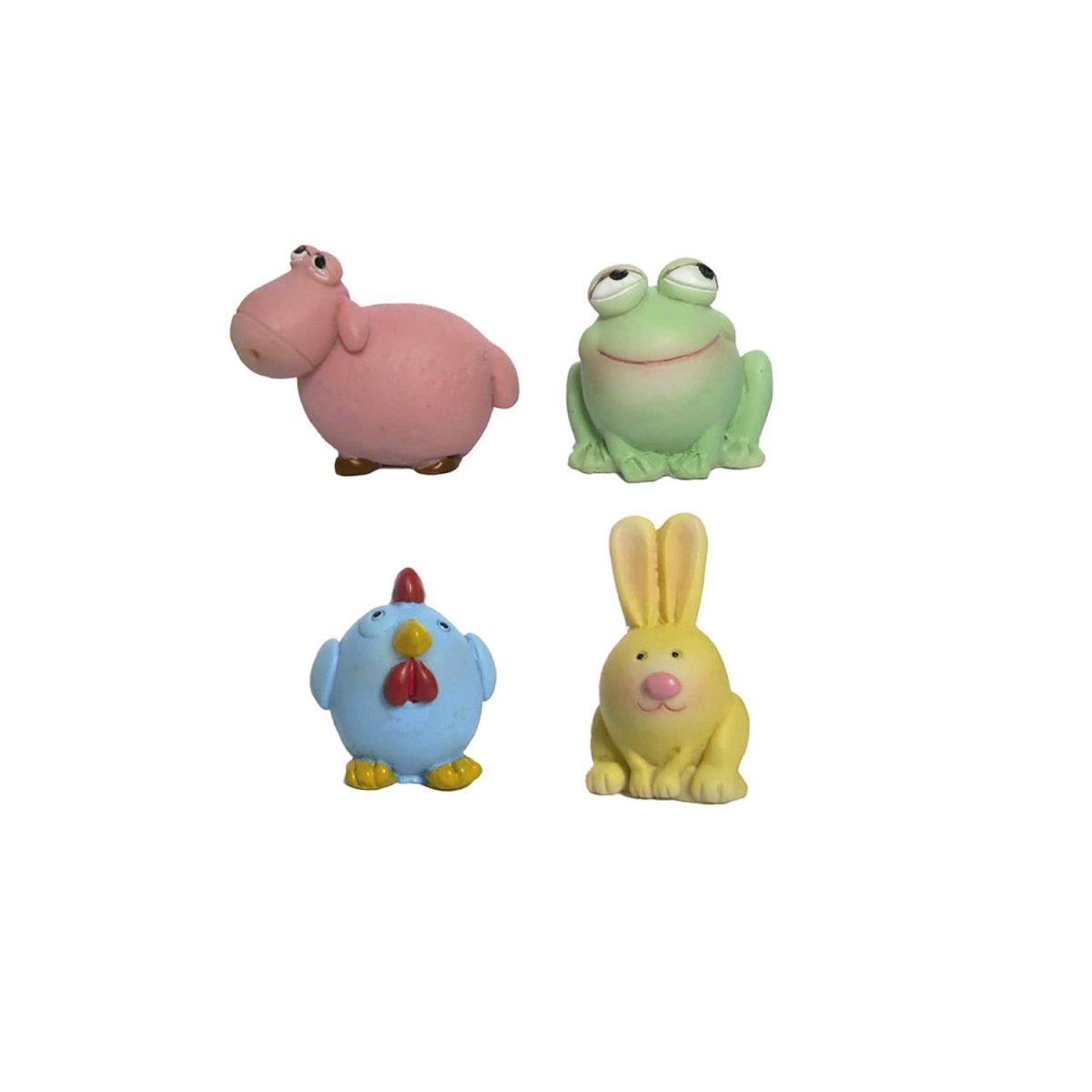 FIGURAS DE POLYRESIN ANIMAIS CORES 3-3,5CM
