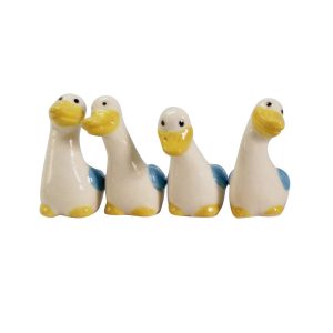 GANSOS BOLO DO REI ESTATUETAS DE PORCELANA 3,5-4 CM