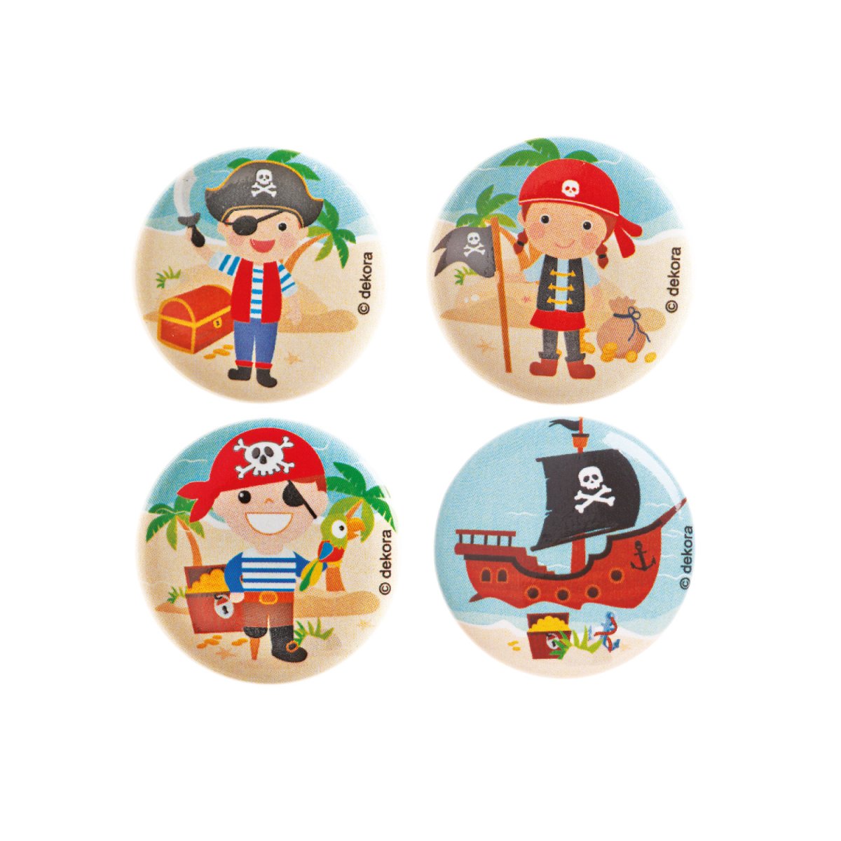 FIGURAS DE BOLO DO REI EMBLEMAS DE PIRATA 3~3,5CM