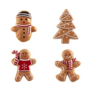 FIGURINAS DE NATAL SORT. GENGIBRE  2D. 3-3.5 CM