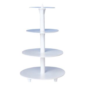 STAND PLÁSTICO 4 ANDARES PARA BOLOS Ø 35CM-30CM-25CM-20CM