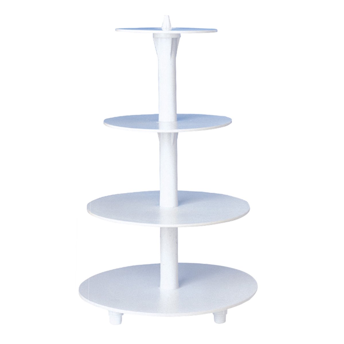 STAND PLÁSTICO 4 ANDARES PARA BOLOS Ø 35CM-30CM-25CM-20CM