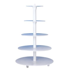 STAND PLÁSTICO 5 ANDARES PARA BOLOS Ø 45CM-40CM-30CM-25CM-20CM