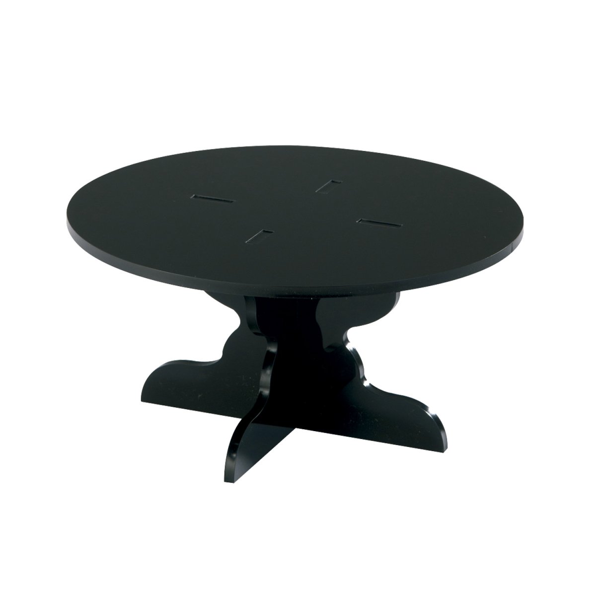 MINI EXPOSITOR PLEXIGLAS PRETO Ø 210MM H 103MM