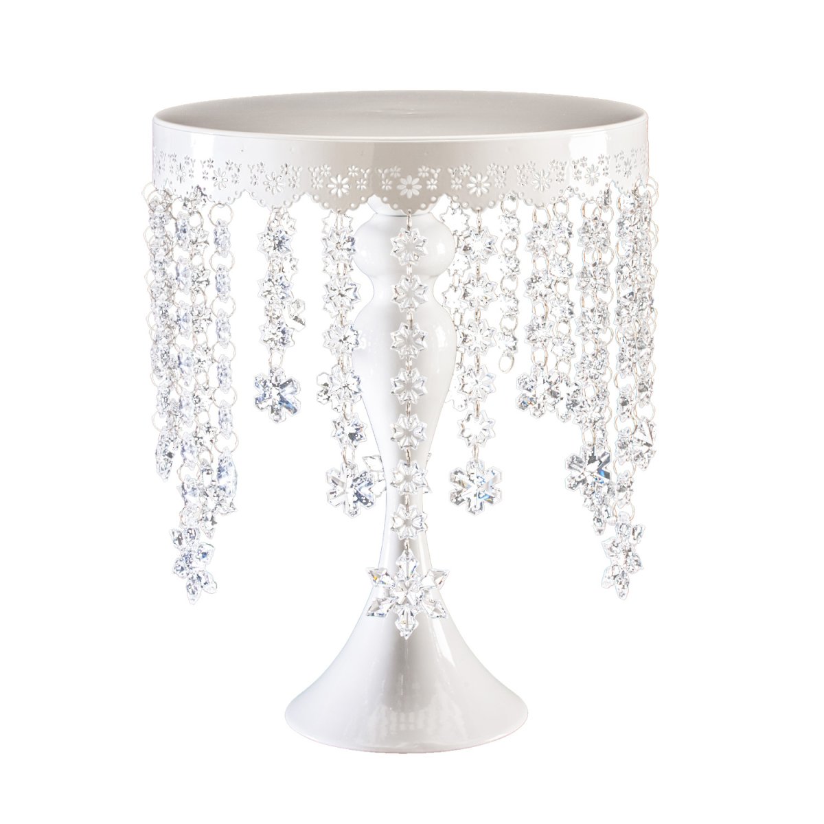 SUPORTE REDONDO COM DIAMANTES 25 CM