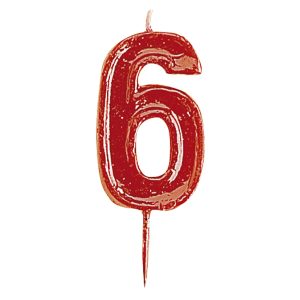12 VELAS NÚMERO 6 HELVET