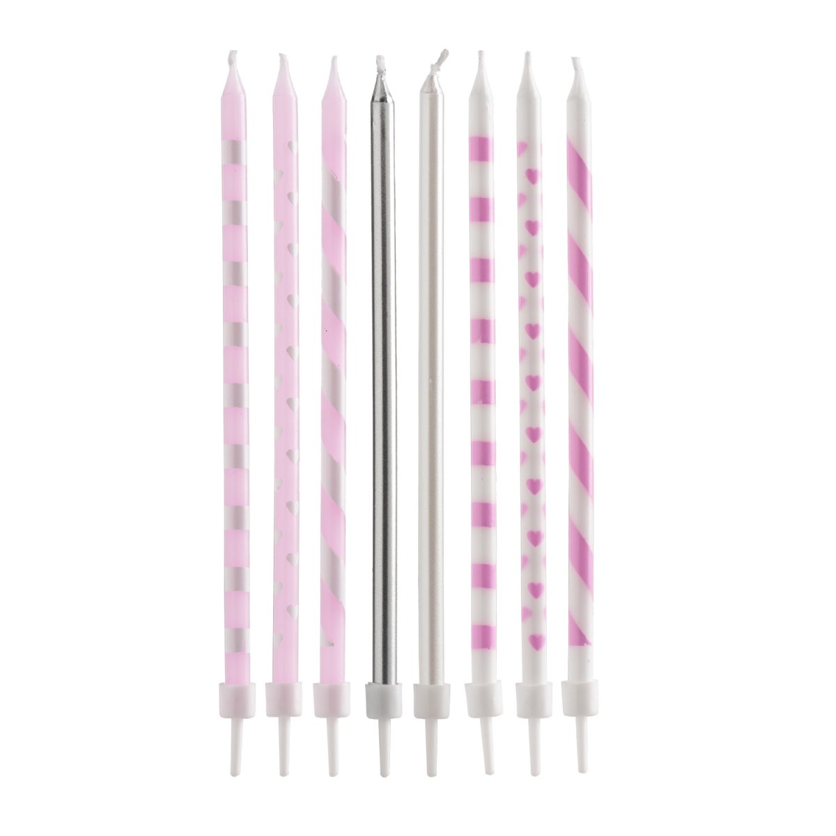 VELAS DE ANIVERSÁRIO MIX ROSA 13CM