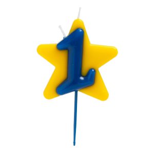 VELA ANIVERSÁRIO SOLIDÁRIA ESTRELA DESEJO DUPLO | Nº1