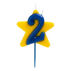 VELA ANIVERSÁRIO SOLIDÁRIA ESTRELA DESEJO DUPLO | Nº2