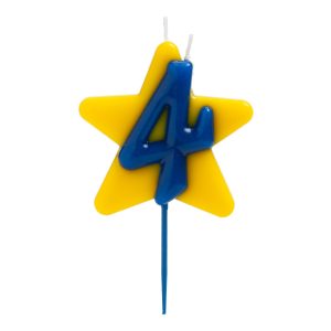 VELA ANIVERSÁRIO SOLIDÁRIA ESTRELA DESEJO DUPLO | Nº4