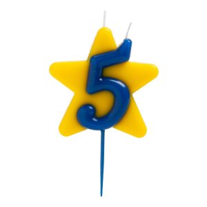 VELA ANIVERSÁRIO SOLIDÁRIA ESTRELA DESEJO DUPLO | Nº5