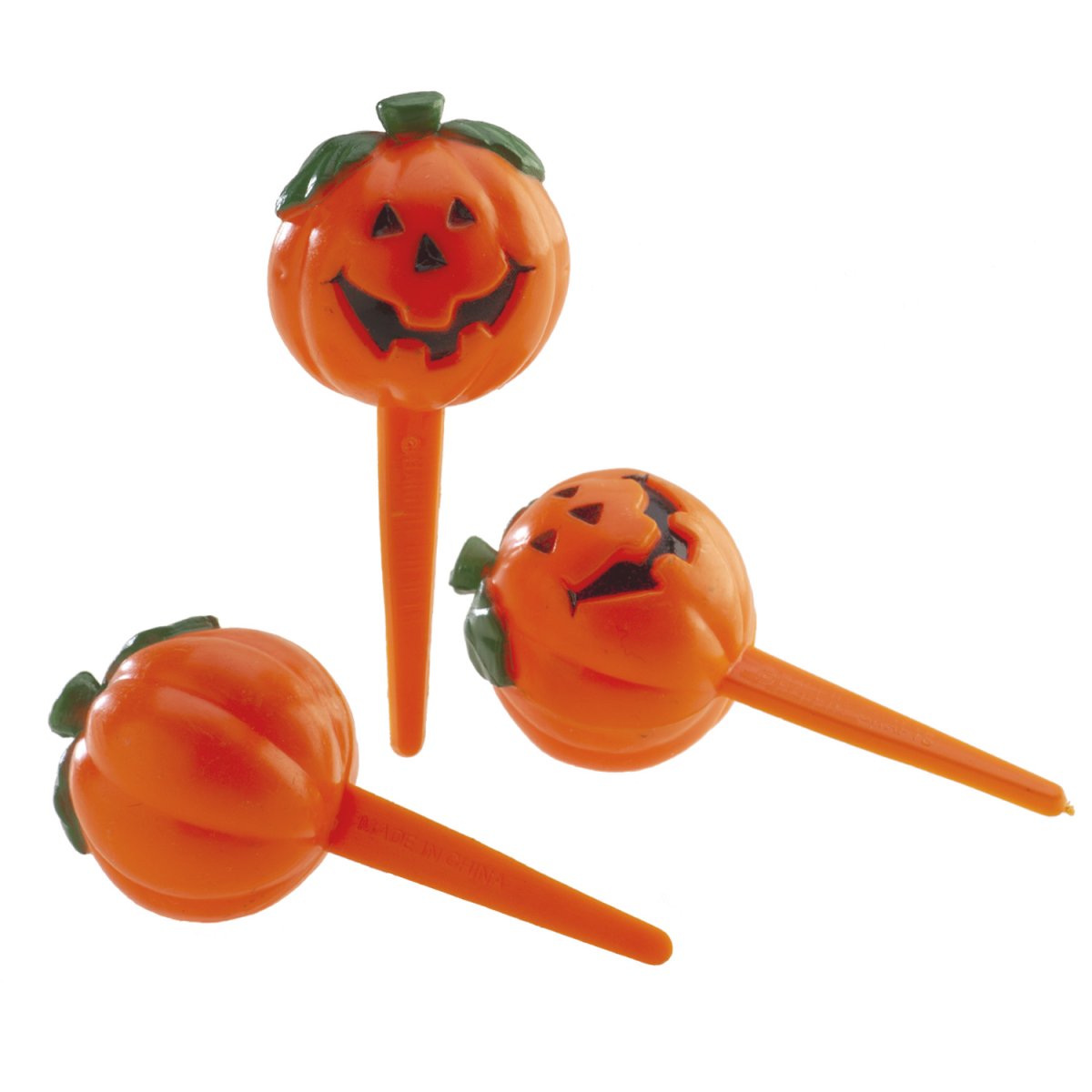 CAKE TOPPER DE PLÁSTICO ABÓBORA HALLOWEEN 7*3.5CM