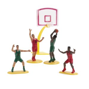 KIT DE BASQUETE COM CESTA E 4 JOGADORES