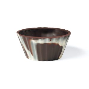 VASITO DE CHOCOLATE PRETO BALLERINA MÁRMORE Ø 65 x H 30 MM