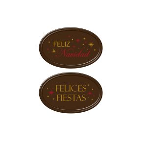 LETREIRO DE CHOCOLATE NEGRO SORTIDO FELIZ NATAL 2 MOD 60 UNIDADES