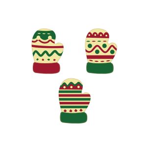 LUVAS DE NATAL DE CHOCOLATE BRANCO 25X35,5 MM