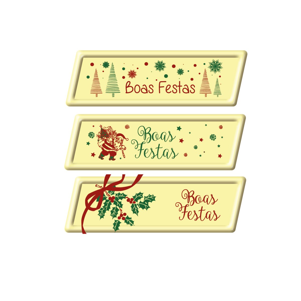 LETREIRO CHOCOLATE BRANCO SORTIDO BOAS FESTAS 3MOD 66 UNDS