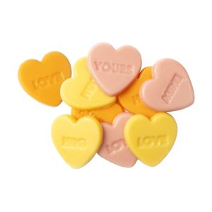 MENSAGENS DE AMOR EM CORAÇÃO DE CHOCOLATE SORTIDO Ø 27MM