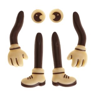 10 KIT DE DECORAÇÃO DE SABORES DE CHOCOLATE – MEMBROS E OLHO