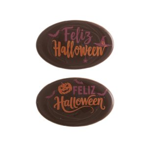LETREIRO DE CHOCOLATE NEGRO SORTIDO FELIZ HALLOWEEN 2 MODELOS 84 UDS